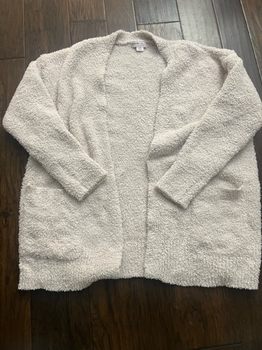 Barefoot Dreams Plush Open-Front Cardigan in Light Cream